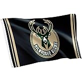 Desert Cactus Milwaukee Bucks Flag Team NBA National Basketball Association 100% Polyester Indoor Outdoor 3x5 feet Flagss (Flag M)
