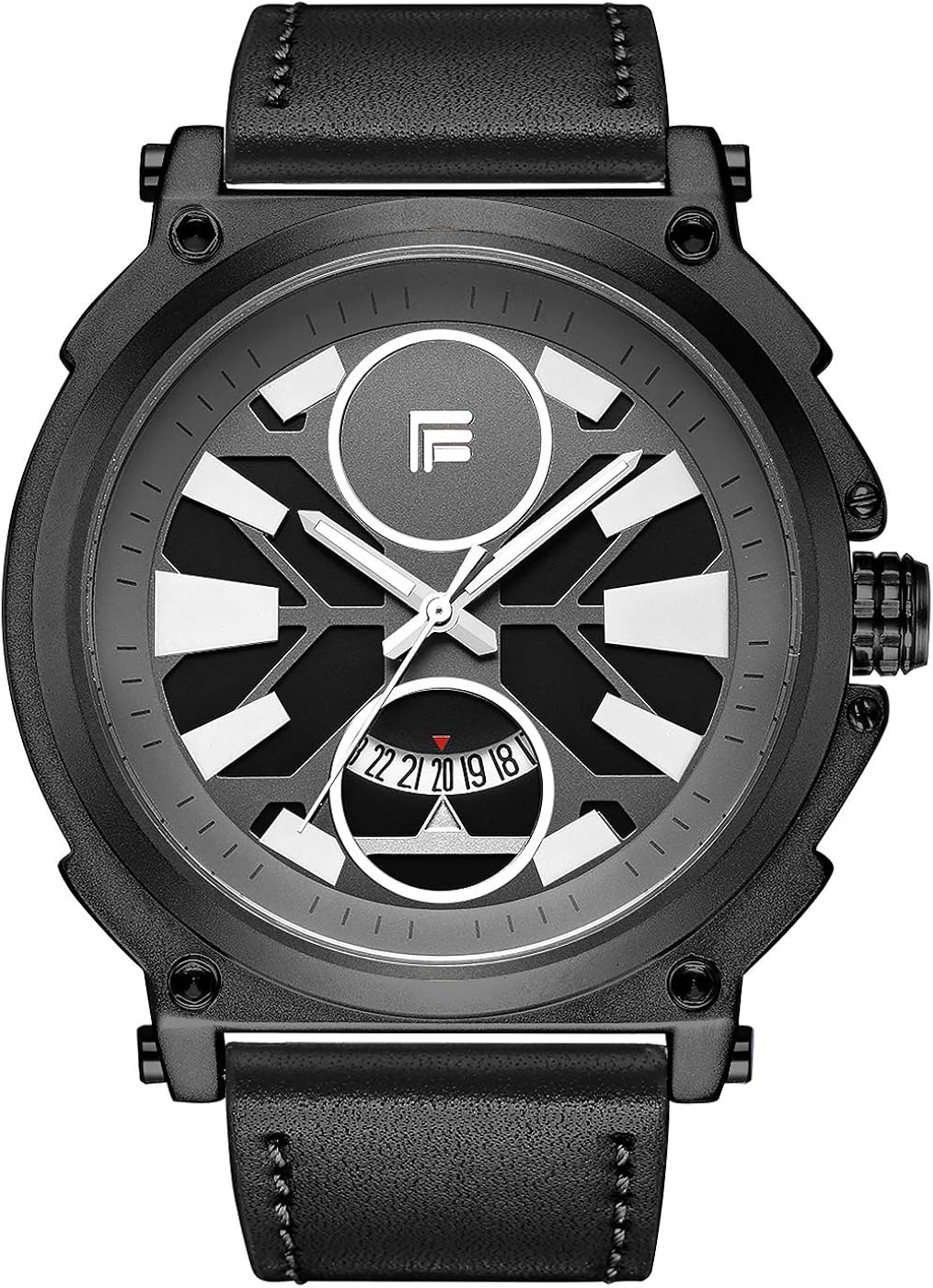 FAERDUO Men's Big Face Watches Heavy Metal Style Mens Watch