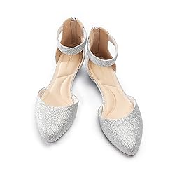 Cusolemore Sliver Flat Shoes for Women with Ankle