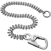 Ahiller Punk Chains for Pants Wallet Car Keys Pocket Jeans Belt with Double Locking Key Carabiner Clip,Goth Accessories
