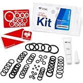 Scuba Ultimate O-Ring Kit, 60 FKM/Viton O-Rings, 12 Sizes + Silicone Grease | 60 FKM/Viton O-rings, 12 scuba sizes, silicone grease, actual-size guide, kitted and packed in Virginia by Rosemont Scuba