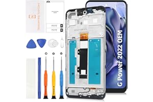 Olivechard for Motorola Moto G Power 2022 6.5" OEM LCD +Frame Screen Replacement LCD Display Touch Digitizer Screen Assembly XT2165-5 XT2165DL with Repair Tools