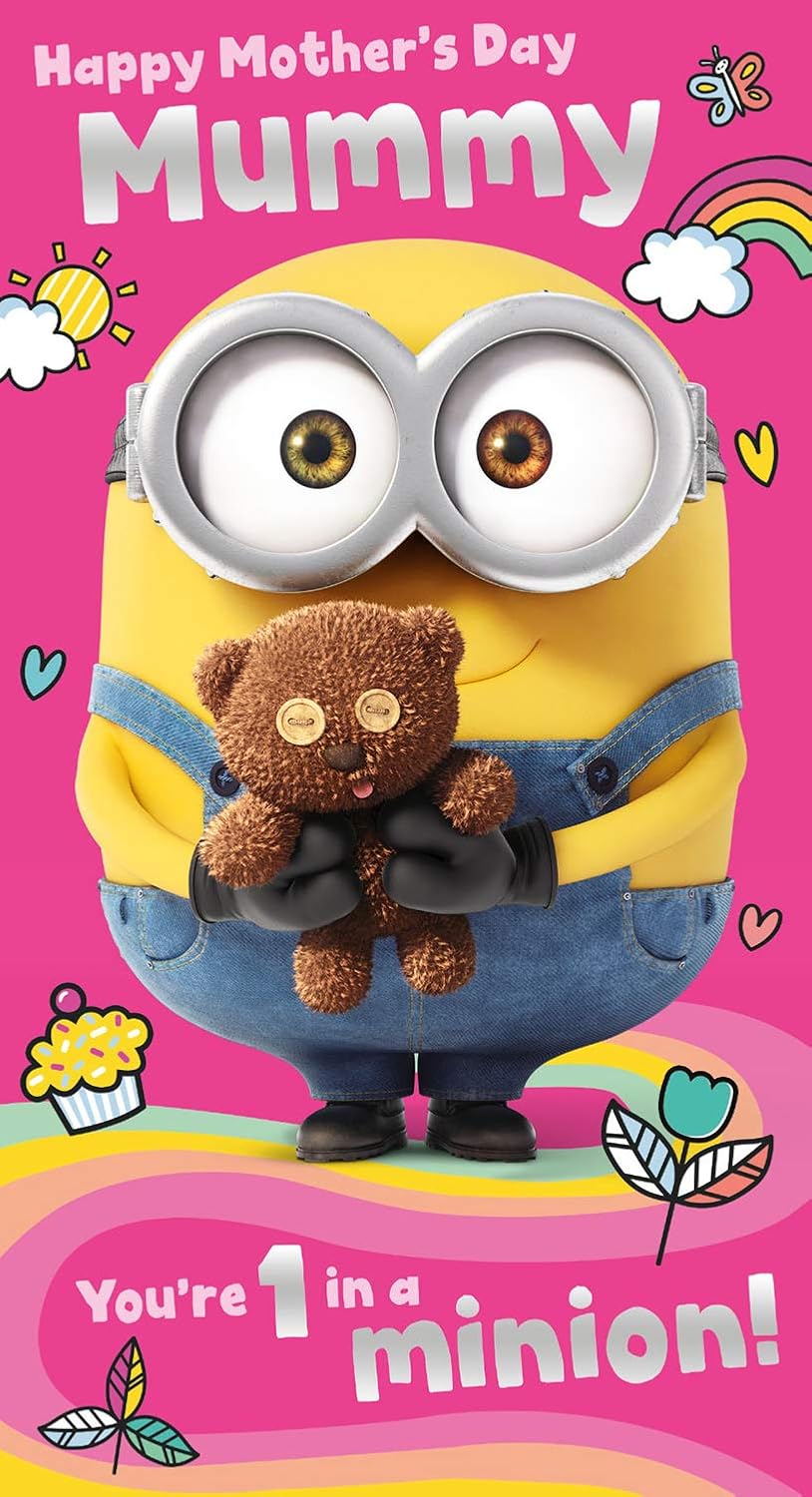 Happy Mother's Day Card Despicable Me 1 in a Minion!, Multi, 9 x 5 inch - Image 3