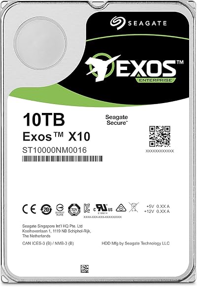 Seagate EXOS 10TB 3.5" SATA Enterprise HDD 7200RPM Recertified 2yr Warranty