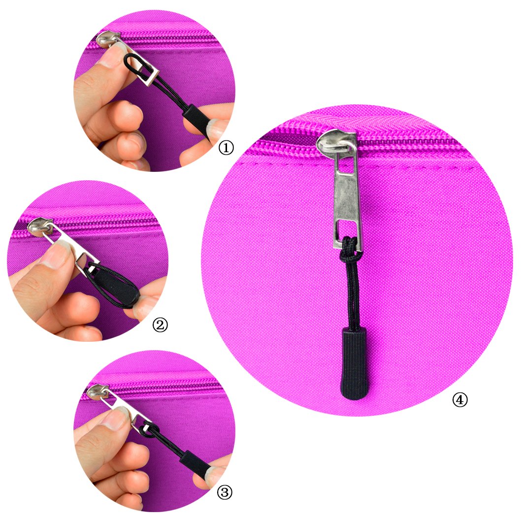 24pcs Zipper Pulls, Wobe Black Nylon Cord Zipper Pulls Zipper Fixer with Non-slip Gripper Zipper Extension Zipper Tag