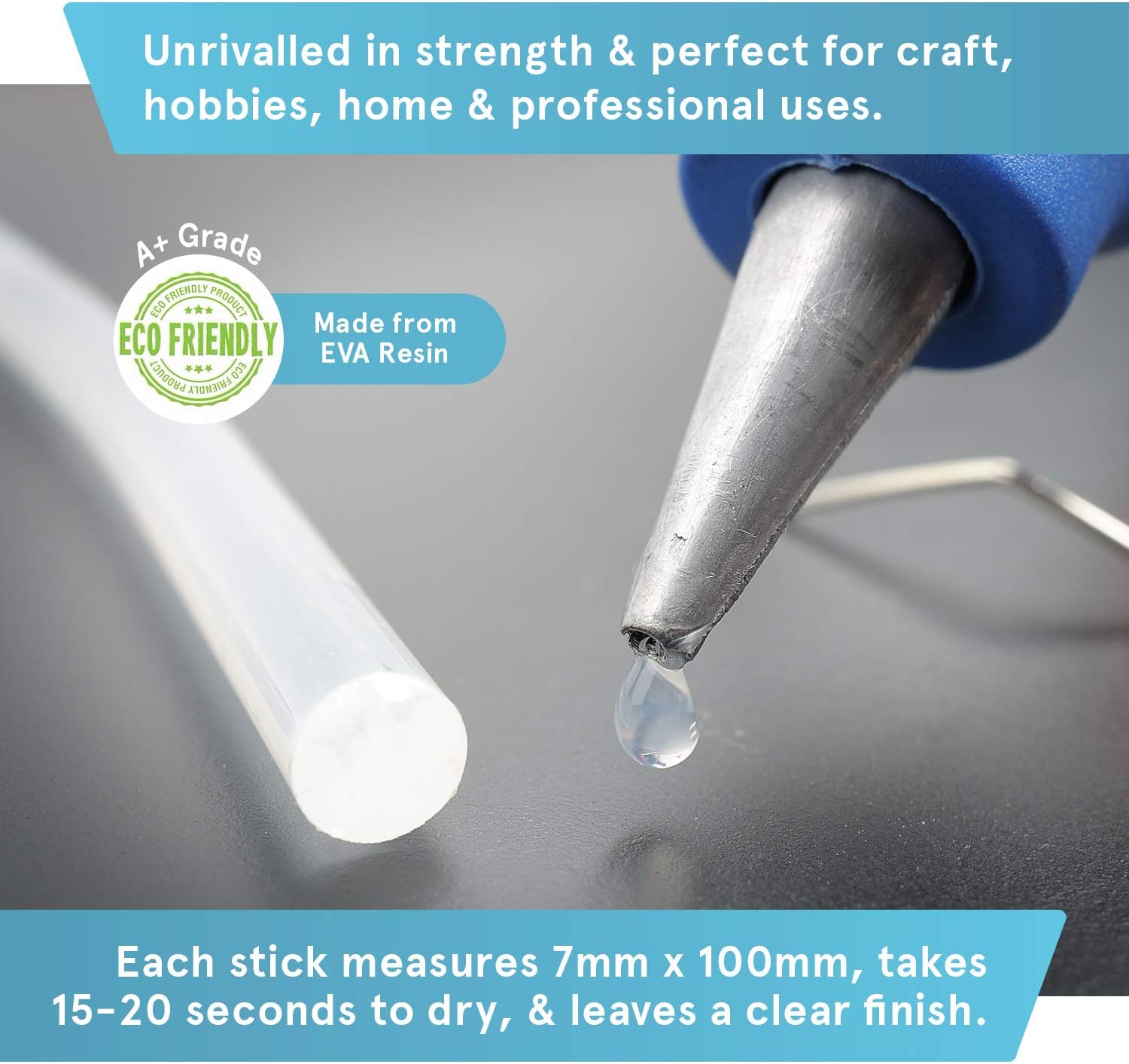 Smith’s® 50 Pack of Professional Grade A+ Hot Glue Sticks 7mm