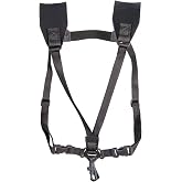 Neotech Soft Harness &ndash; Padded Neoprene Saxophone Shoulder Harness with Swivel Hook | Adjustable, Comfortable Support &ndash; Regular, Black, Made in USA