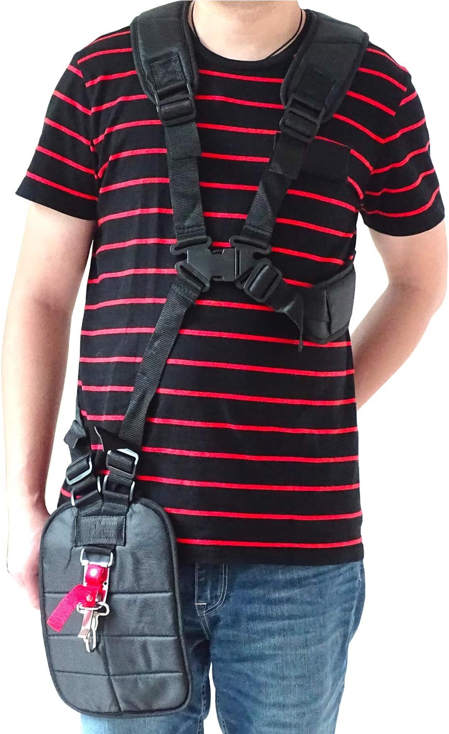 Hanperal Black Comfort Strap Double Shoulder,Trimmer Shoulder Strap for Brushcutters/Trimmers/Strimmer Harness, Garden Brush Cutter Lawn Mower Nylon Belt: Garden & Outdoor