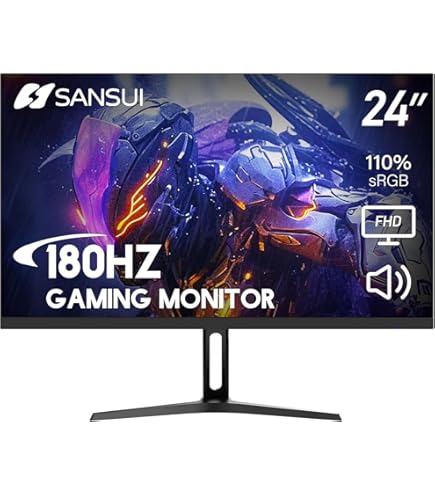 Amazon.com: SANSUI 180Hz 24 inch PC Monitor, Computer Monitor FHD