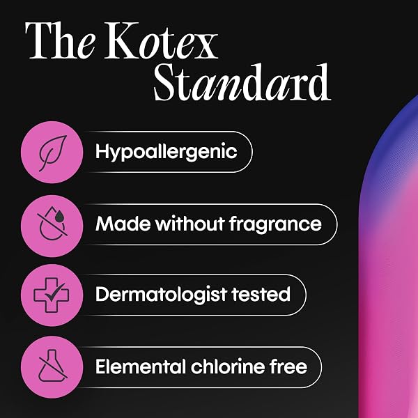 KOTEX ULTRA THIN PADS WITH WINGS, HEAVY ABSORBENCY, 46 COUNT (PACKAGING MAY VARY)