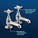 Bristan Bristan 1901 Basin Pillar Taps with Crosshead Chrome N 1/2 C CD view 5