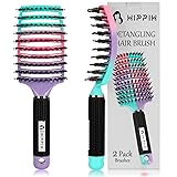 Hair Brushes for Women 2 Pack, HIPPIH Detangler