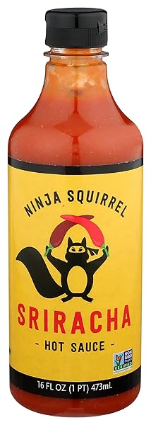NINJA SQUIRREL, SRIRACHA HOT SAUCE, 16 FL OZ