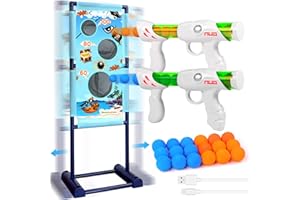 DX DA XIN Upgraded Shooting Game for Kids with Moving Target for Boys Age 4 5 6 7 8 9 Years Old Gun Games