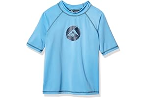 Kanu Surf Boys' Paradise UPF 50+ Sun Protective Rashguard Swim Shirt, Dolphin Alaska Blue, Medium (10)