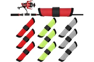 PESSILIN Fishing Lure Covers, 5.9" Rod Lure Wrap, Lure Wraps for Fishing Rod, The Best Choice for Tri Color Mixed