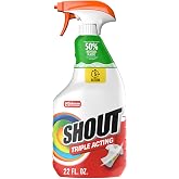 Shout Triple-Acting Active Enzyme Laundry Stain Remover Spray, 22oz | Clings, Penetrates &amp; Lifts 100+ Types of Everyday Stains, Fast 5-Minute Action, Pre-Treat Before Wash, Color Safe Formula