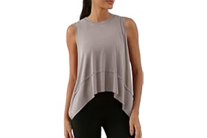 ODODOS Modal Soft Sleeveless Crop Top for Women Athletic Tee Gym Workout Cropped Yoga Tank