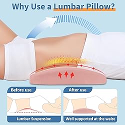 Lumbar Support Pillow for Bed Relief Back