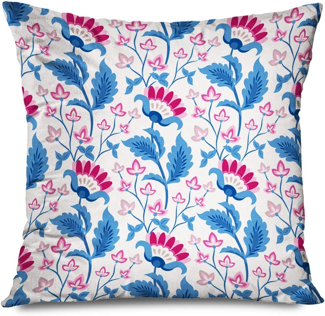 Onete Throw Pillow Cover Square 16x16 Inches Jacobean ...