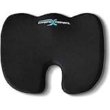 Coccyx Orthopedic Memory Foam Seat Cushion with Anti-Slip Bottom - Helps with Sciatica Back Pain - Perfect for Your Office Chair and Sitting on The Floor Gives Relief from Tailbone Pain