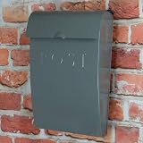 Maison & White Wall Mounted Post Box Glossy Finish Gray 37cm x 9cm x 25.5cm view 6