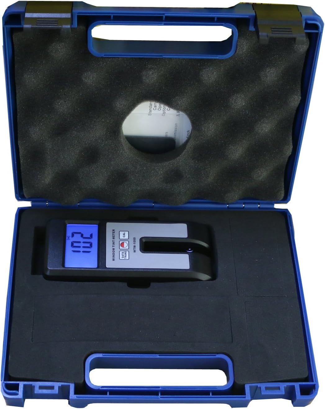 BYQTEC WTM-1000 Window Tint Meter Digital Light Transmittance Equipment 0 to 100% Light Transmission Meter, Black