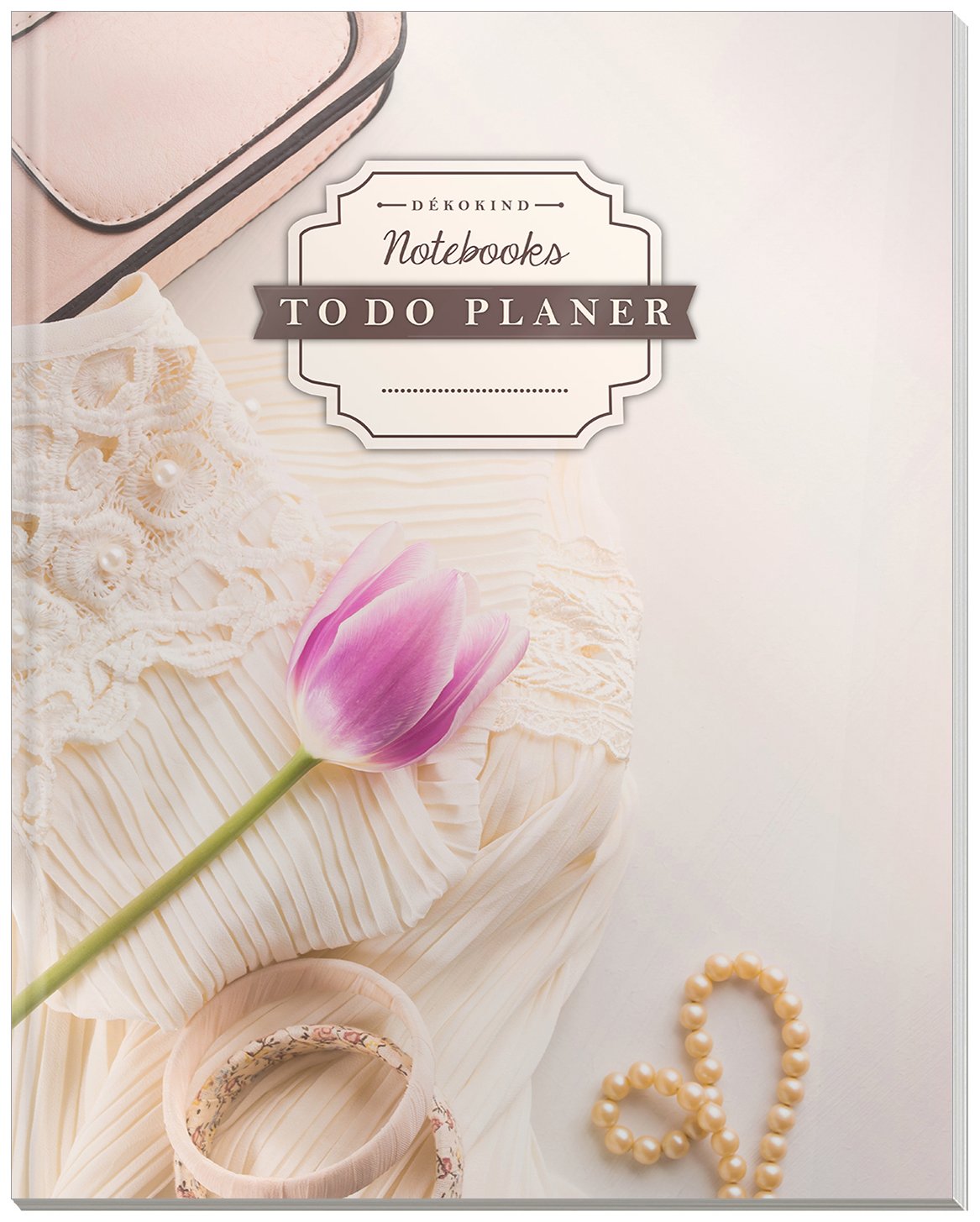 DÉKOKIND To Do Planer: DIN A4, 100+ Seiten, Register, Vintage Softcover | Dickes Checklisten Buch | Motiv: Mädchen