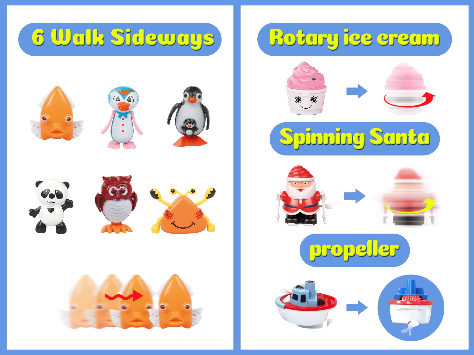 28 Pieces Assorted Wind-up Toys for Kids, Wind Up Animals Bulk Flipping Walking Jumping Swimming Clockwork Toys for Kids Clossroom Party Favors, Birthday Gifts