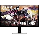 Samsung 32" Odyssey OLED G8 (G80SD) Series 4K UHD Smart Gaming Monitor w QD-OLED, 240Hz 0.03ms, G-Sync Compatible, Glare-Free Display, Sleek Metal Design, LS32DG800SNXZA, 3 Yr Warranty