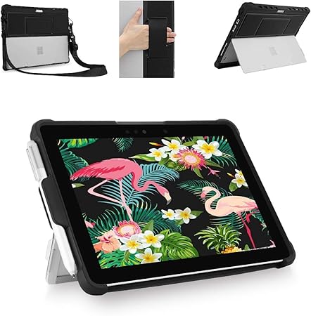 Amazon Com Youtec For Microsoft Surface Pro 7 Pro 6 Pro 5 Pro 4 Case Shockproof Rugged Folio Protective Cover With Pen Holder Hand Strap Shoulder Strap Compatible Type Cover Keyboard Original Kickstand Computers Accessories