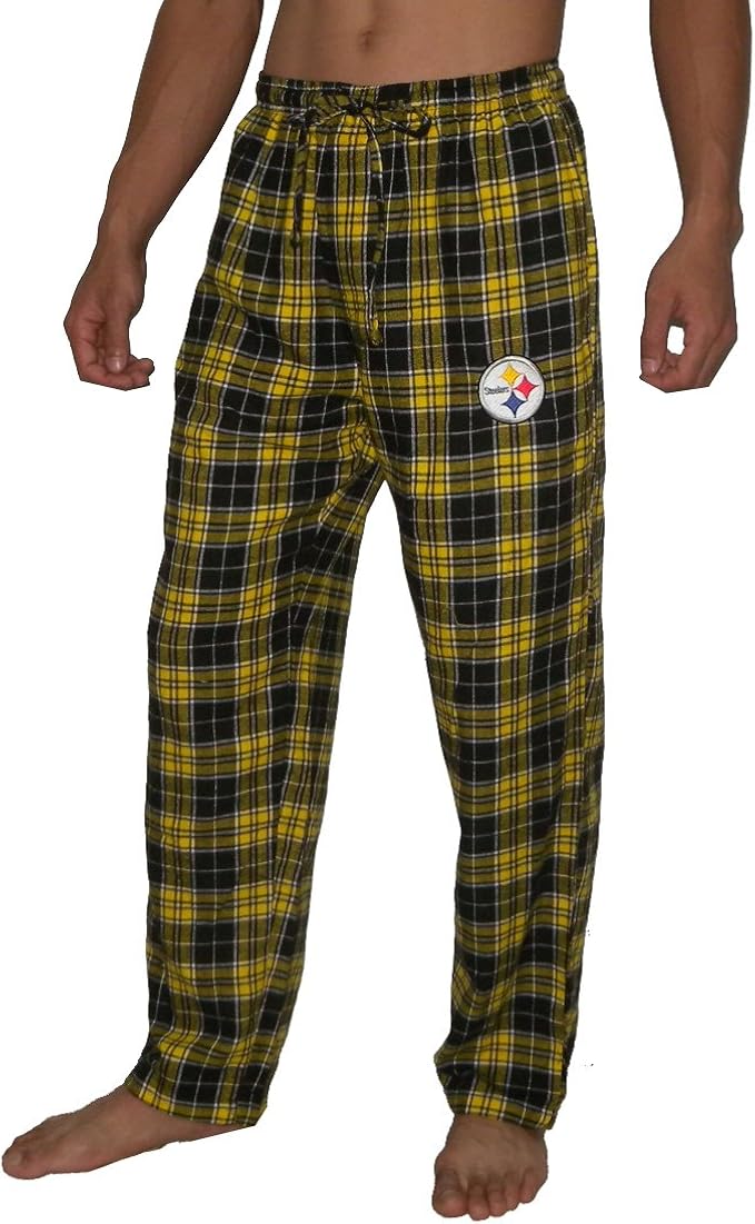 NFL Pittsburgh Steelers Mens Fall / Winter Plaid Pajama Pants Small