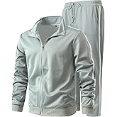 GXAMOY Men's Athletic 2 Pieces Tracksuit Casual Full Zip Jogging Sweat Suit Workout Sports Set Sportswear