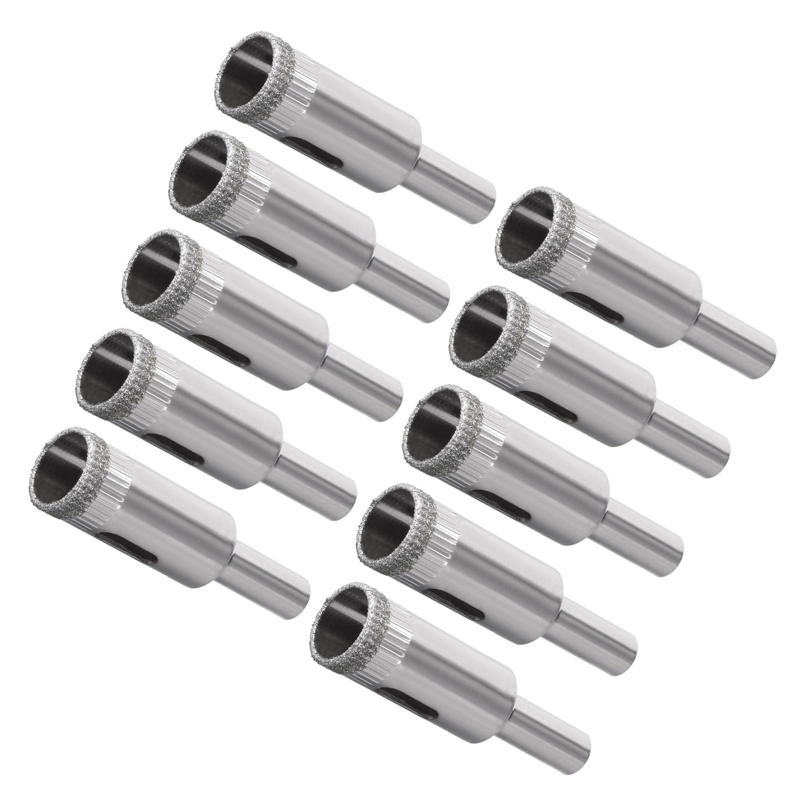 CoCud Diamond Hole Saws Drill Bits, 14mm / 9/16" Drilling Diameter, Nickel Plated Carbon Steel Drill Bit - (Applications: for Glass Ceramic Tiles Marble Stone), 10-Pieces