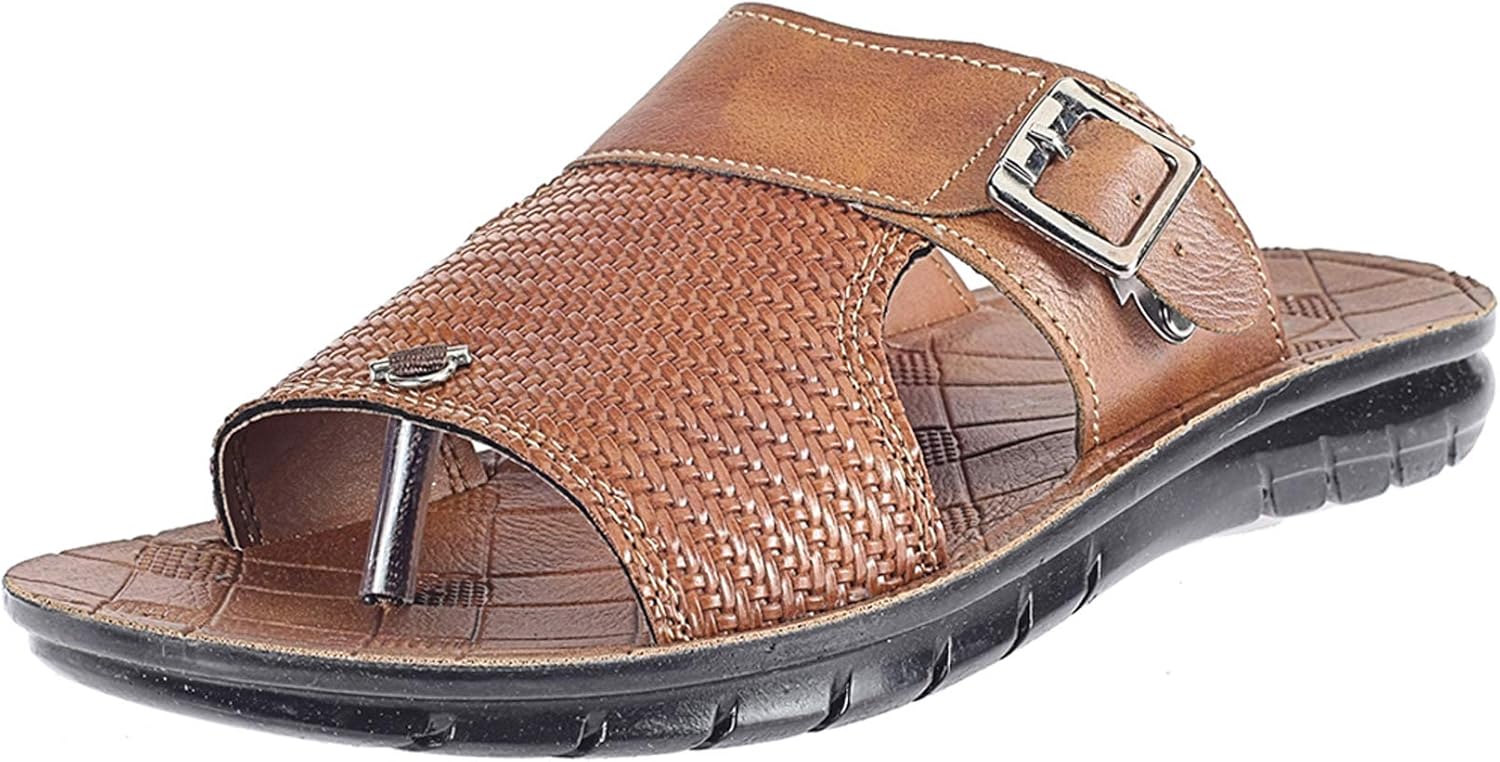 Amazon.com | Khadims Men's Brown Casual Dress Sandal | Sandals