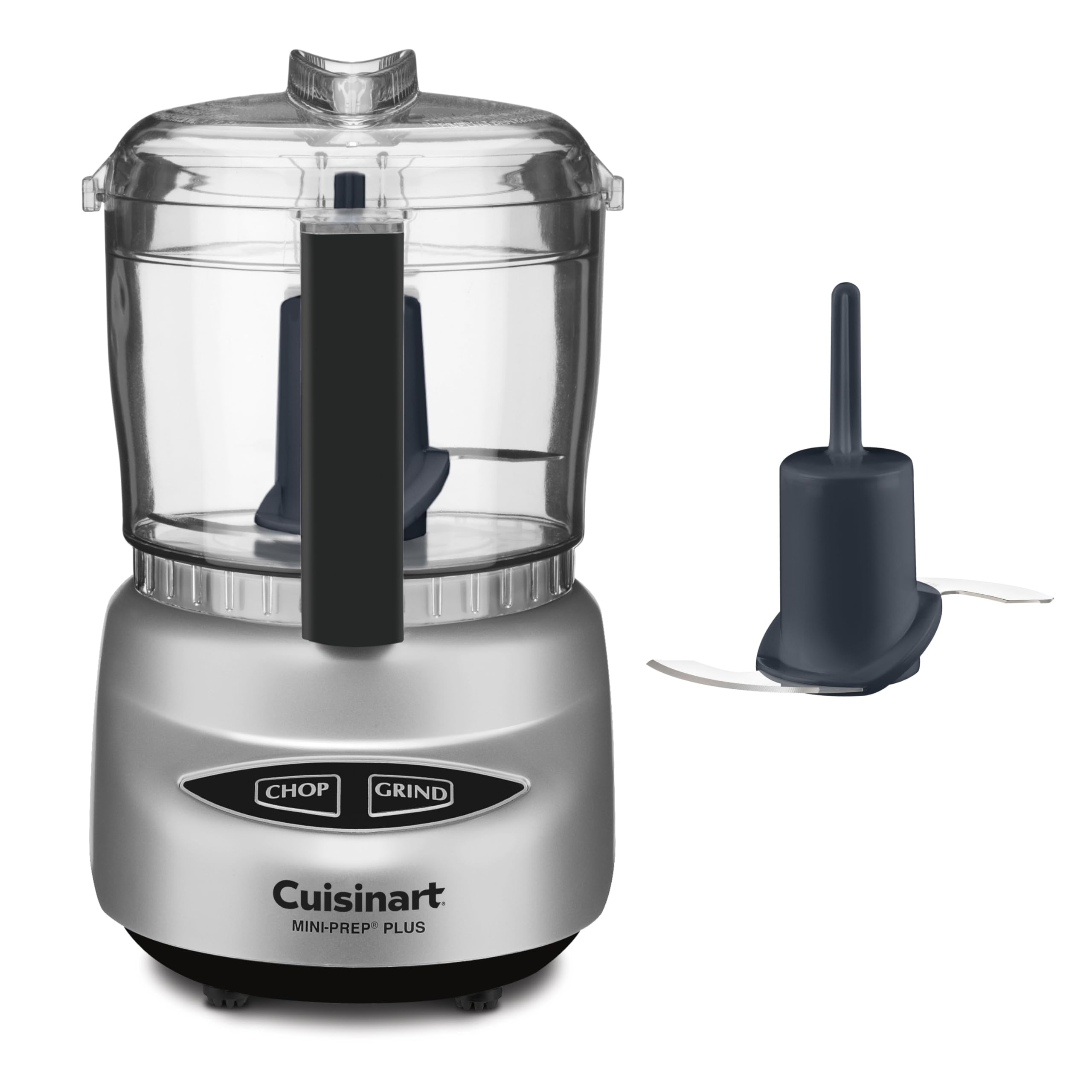 Photo 1 of Cuisinart Mini-Prep Plus Food Processor, 24-Ounce Mini Food Processor to Chop Herbs, Vegetables, and Hard Cheese, 24-Ounce Work Bowl, Reversible Stainless Steel Blade, DLC-2ABC, Brushed Chrome