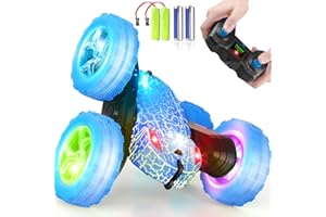 ORRENTE Remote Control Car, RC Cars Toys, 2.4GHz 4WD Fast RC Cars with Double Sided 360° Rotation Kids Toys Monster Truck Toys for Girls RC Truck Toy Cars for Boys
