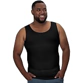 QORE LOGIQ Gynecomastia Compression Shirts for Men | Men's Compression Tank Top to Hide Fat, Tummy Control, Sleeveless Slimming Undershirts, Body Shaper for Men, Big and Tall