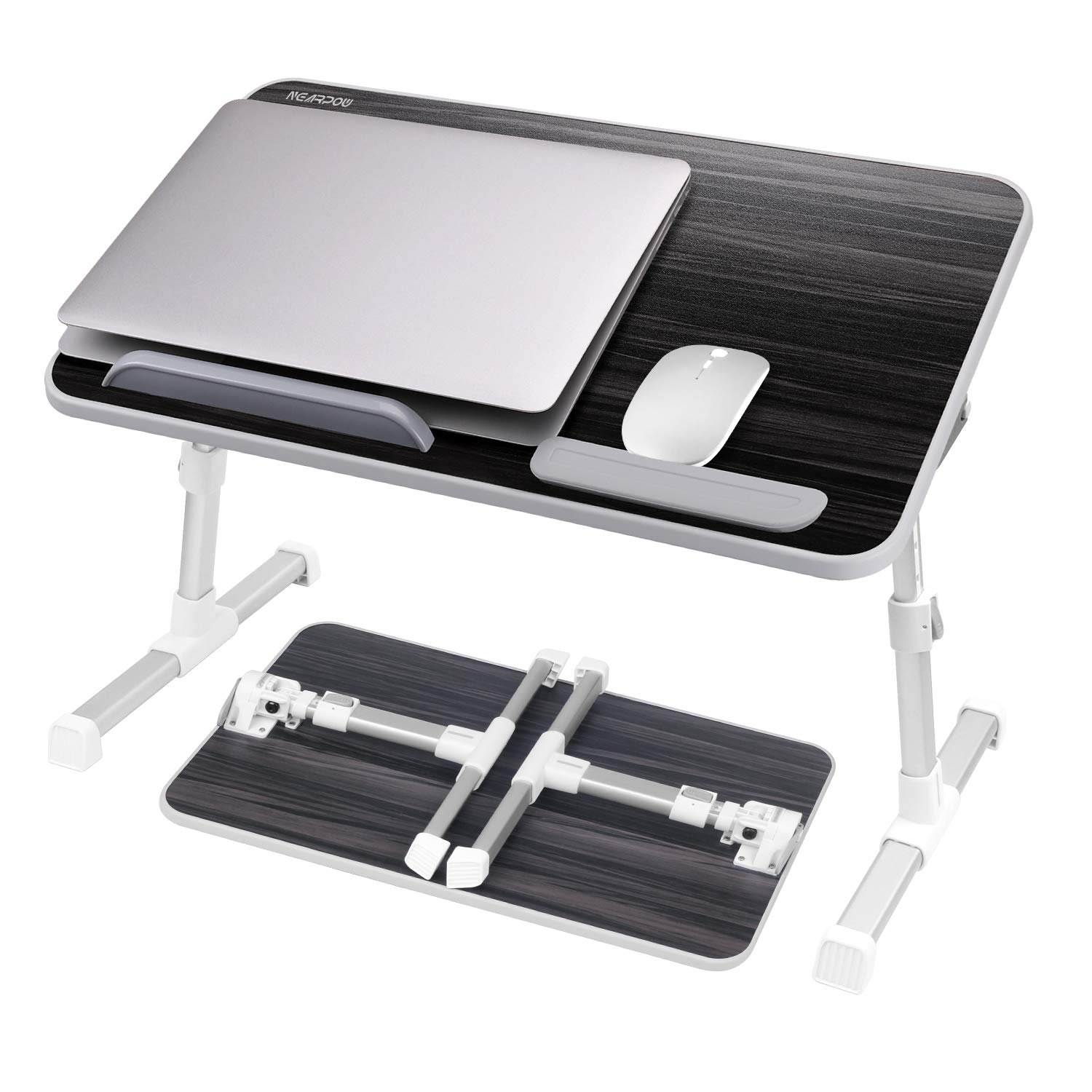 Buy Adjustable Laptop Bed Table, NEARPOW Bed Tray Table Portable Standing Desk With Foldable