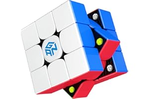 LOTFANCY GAN 356 M 3x3 Magnetic Speed Cube, GAN Cubes, 3x3x3 Magic Cube, Stickerless Puzzle (Lite ver. 2020, no Extra GES)