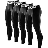 DRSKIN Men’s Compression Pants (5/4/3 Pack) Quick Dry Tights Leggings Sports Baselayer Running Gym Workout