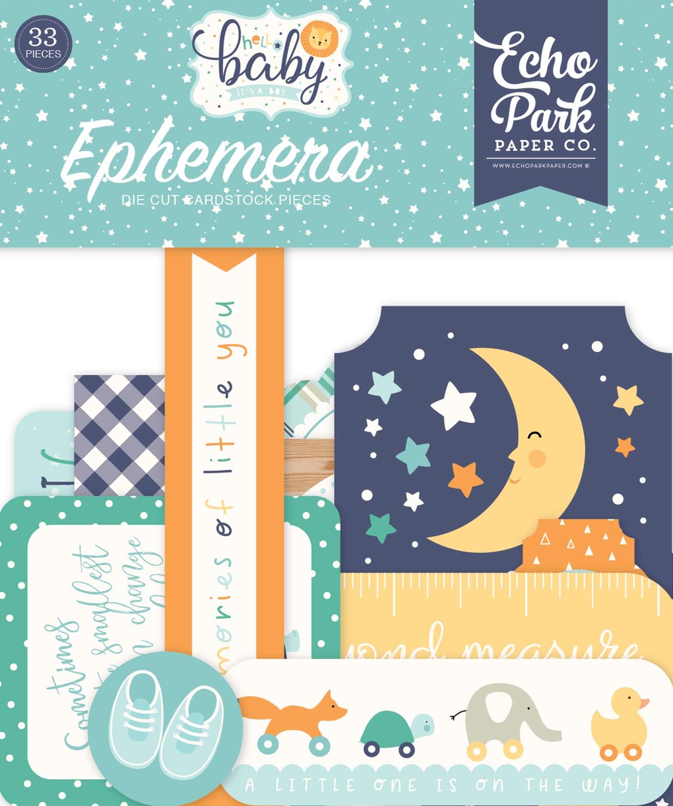 Echo Park Cardstock Ephemera 33/Pkg-Icons, Hello Baby Boy