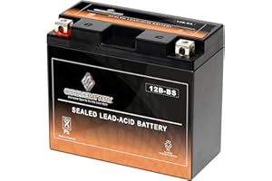 CB CHROMEBATTERY YTX12B-BS Maintenance-Free, 175 CCA, 12V 10Ah Battery Replacement for ATV, Motorcycle, Jet Skis, Scooter, UTV, and More - Nut and Bolt (T3) Terminal