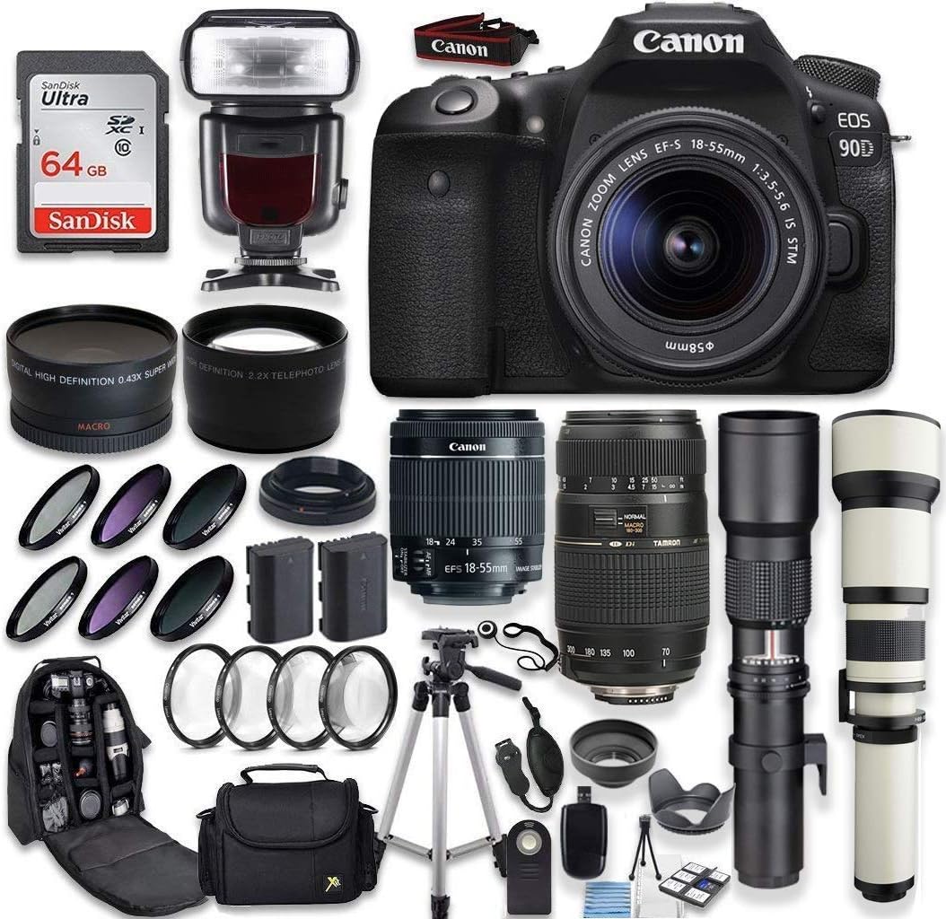 Appareil photo reflex numérique Canon EOS 90D + Canon EFS 1855 mm