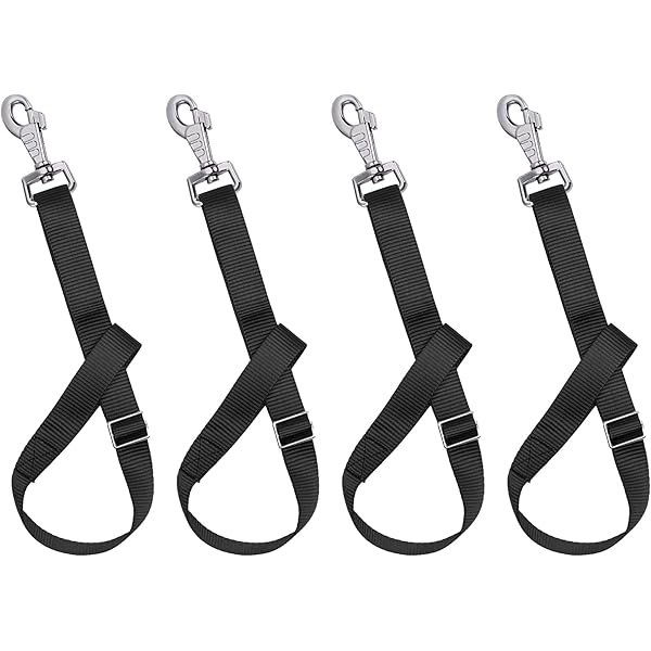 Rubber & Chain Adjustable Cross Tie For Horses - With Quick Release Panic Snap