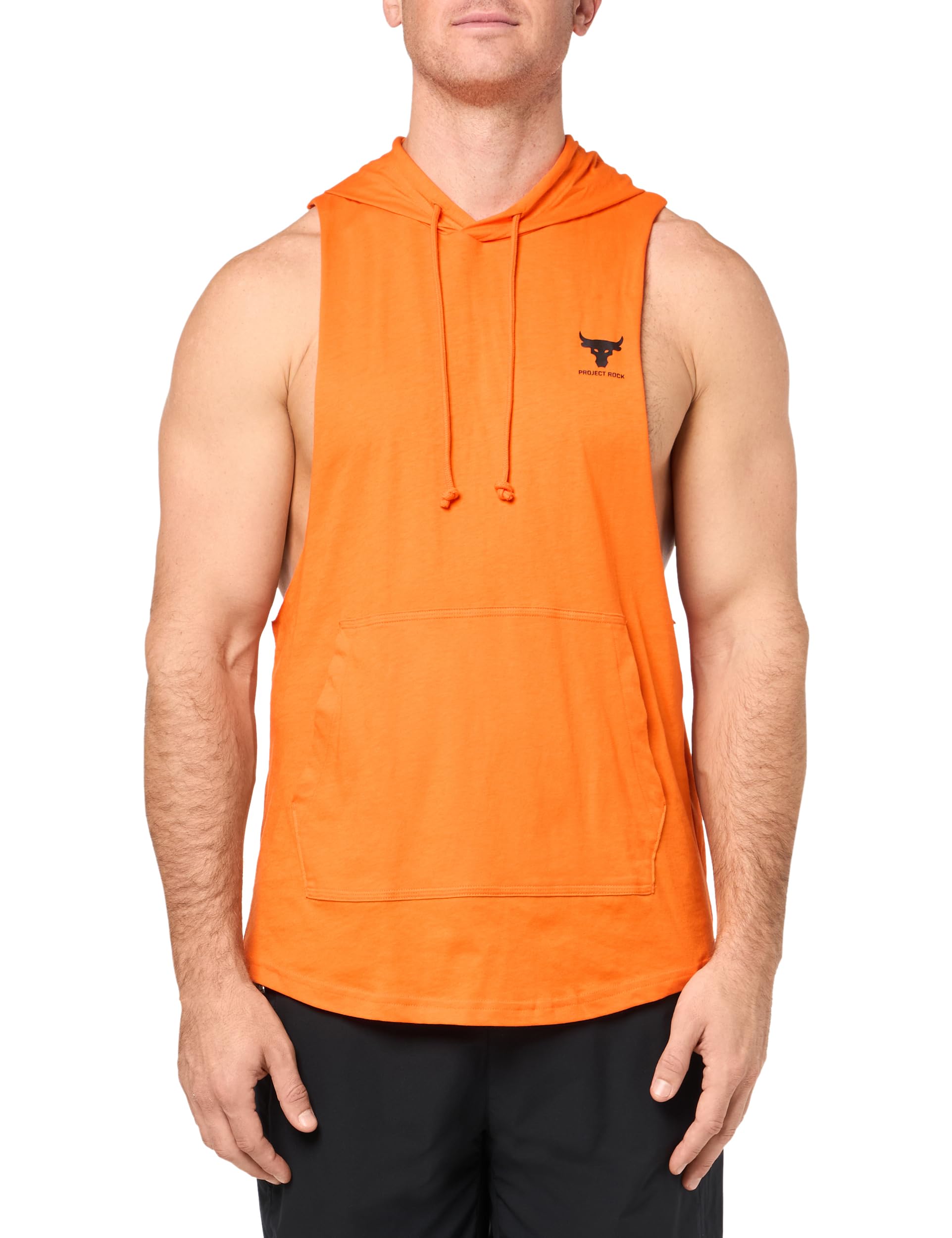 Under Armour Men’s Project Rock Payoff Hoodie, (800) Team Orange / / Black, Medium