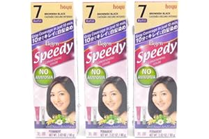 BEAUTY HEADQUARTERS Bigen Speedy Conditioning Color Refill (#7 Brownish Black) Pack of 3
