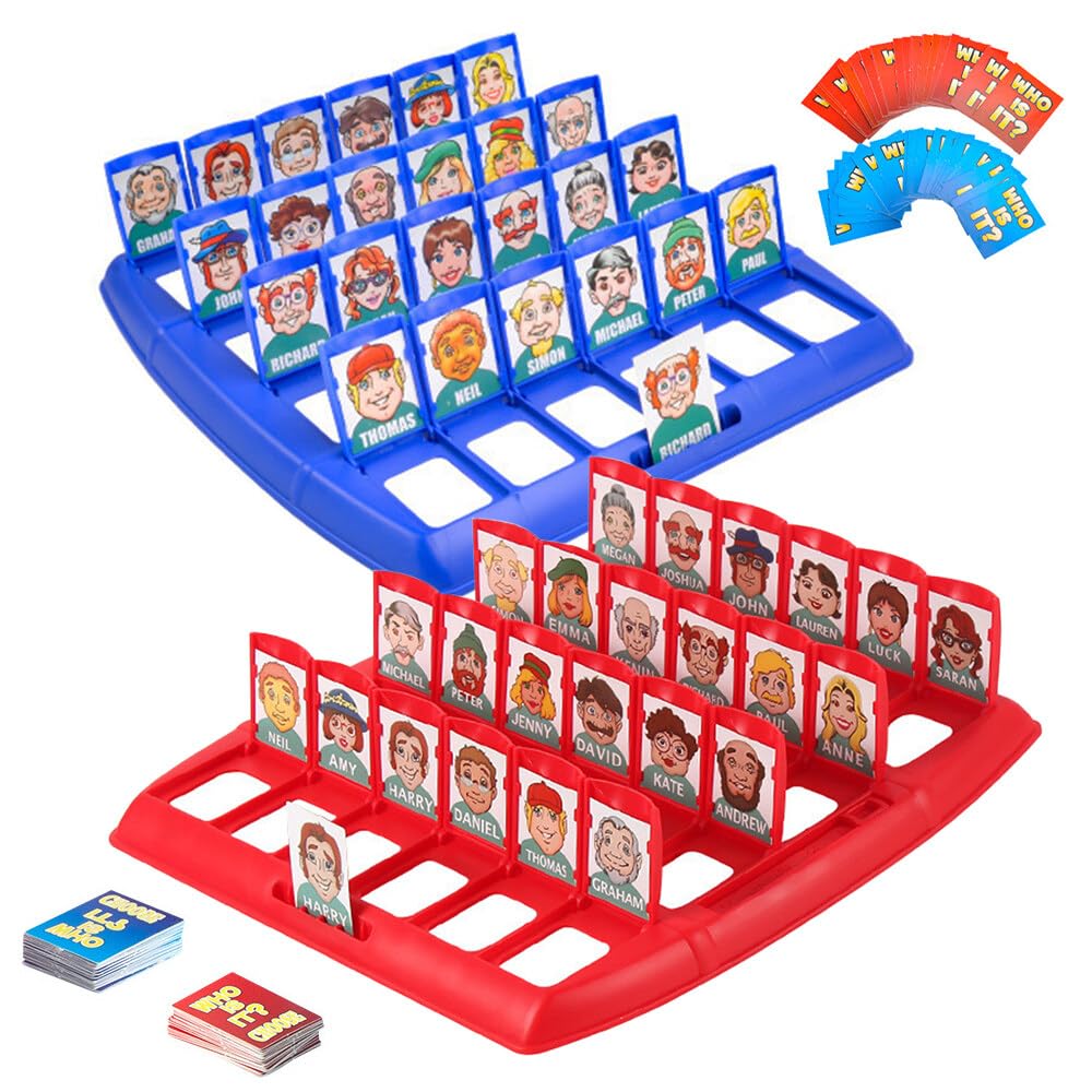 IXYHKB Guess Who, Board Game Guess Who Original, Guess Who Game for 2 Player, 288 Piece Guess Who Card Game Include Character Sheets, Animals, Fruits, Gifts for Adult Friends and Familys