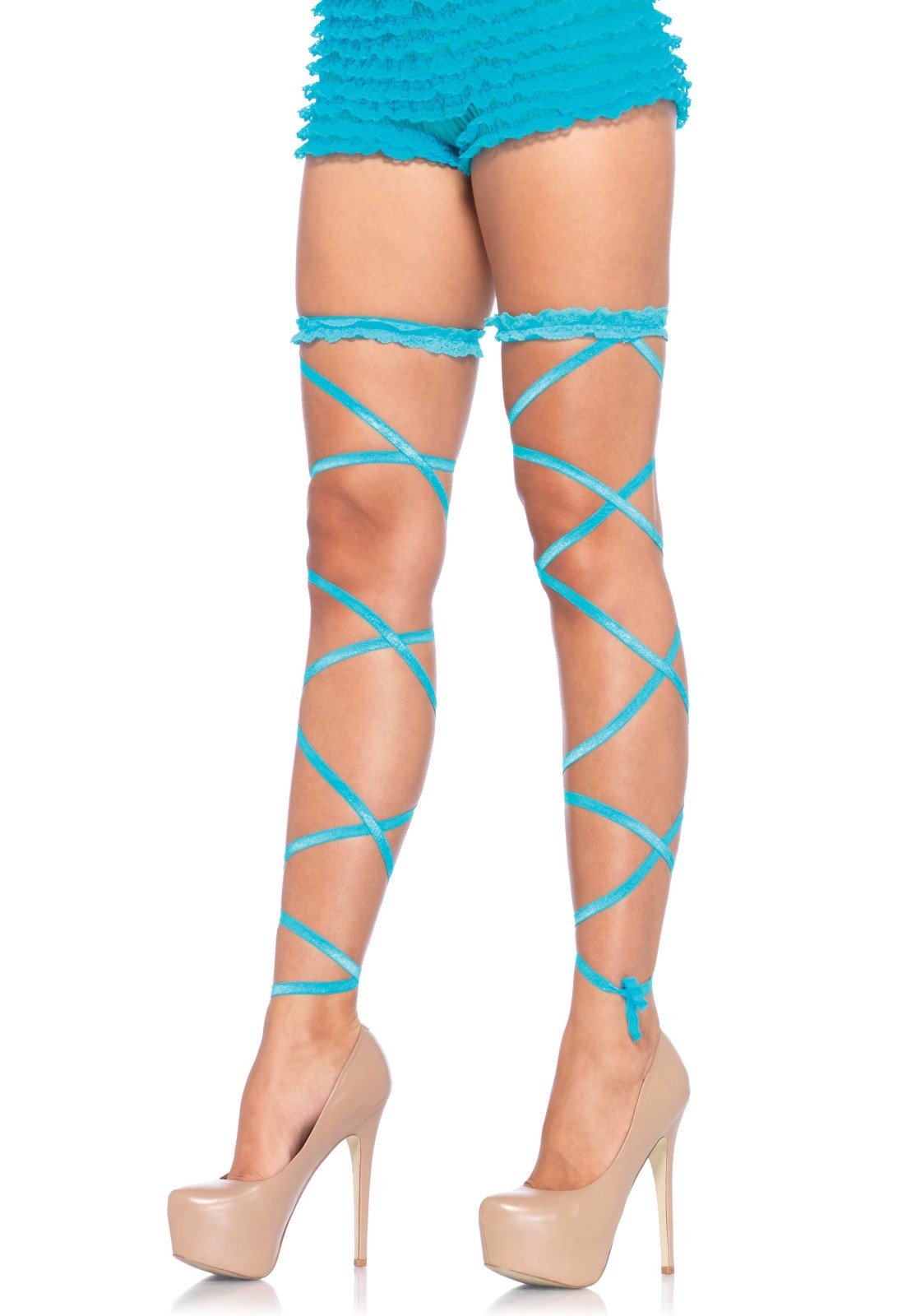 Leg Avenue Leg Wrap Set, One Size, Neon Blue