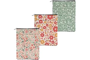 DHKG 3Pcs Flower Botanic Book Sleeve Book Accessories Book Cover Book Protector Christmas Birthday Boss Day Book Lovers Gifts Bookish Book Club Gifts for Readers Women Librarian Book Lover Aunt